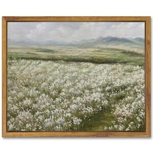 NWT-Floral Meadow Framed Canves Painting